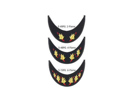 Flame Embroided Visors - Permagold